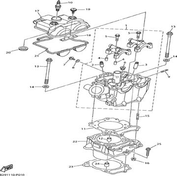 Cylinder 1, Yamaha, 1SM-11311-00